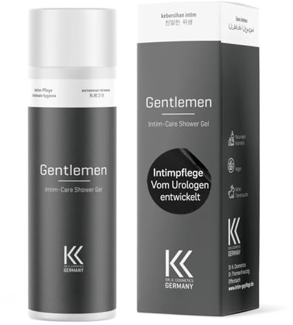 Dr. K. Cosmetics® Gentlemen Intim Duschgel 200 ml, Intimpflege für Männer | Intim Duschgel Männer, pH-neutral, urologisch entwickelt, Intimbereich Duschgel Herren, Alternative zur Intimwaschlotion