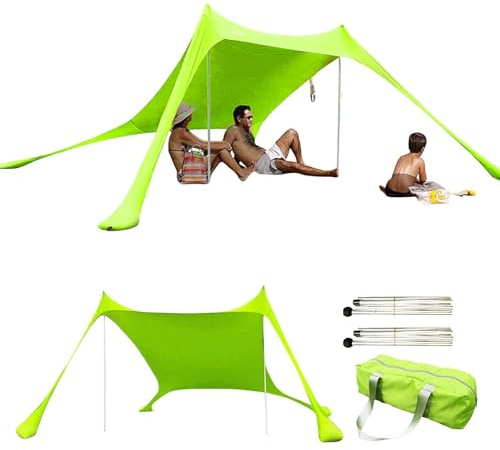 Strandzelt | Schatten Zelt Markise | Markise Für Strandzelte | Sonnensegel Strandmuschel | Strandzelt Mit Sanda-nker | Mit Aufbewahrungstasche | Für Campingausflüge, Picknicks