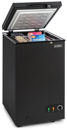 Klarstein Mini Congelateur Armoire, Petit Congélateur pour la Chambre et la Maison, Mini congélateur 78L, Congelateur Petite Taille avec Panier, Econome en Energie, Appareil à glaçons et Grattoir