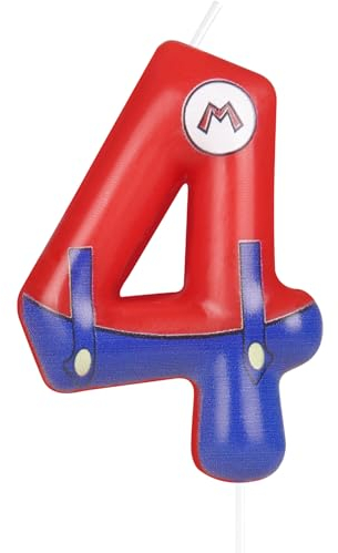 Geburtstagskerzen Zahlen 4, Geburtstag Kerzen Deko 4 Jahre Jungen Mädchen, Tortendeko Kuchendeko, Deko Kindergeburtstag, Geburtstagskerzen Kinder für Torte