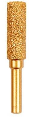 MiJunHD Diamond Brazed Grinding Head 10mm Cylinder Type,6mm Round Handle Coarse Grit Polish Burr Drill Bit for Wood Stone Carving, Metal Sanding, Stainless Steel Deburring, Ceramics Trimming (1Piece)