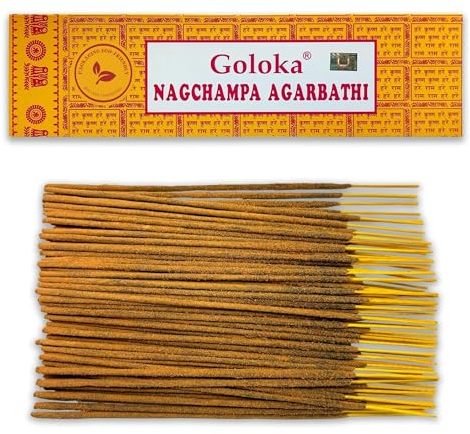 Räucherstäbchen Nag Champa – 1 Packung mit 100 g (70–90 Stäbchen) – Aromatherapie – Meditation – Yoga – Packaging Eco-Friendly