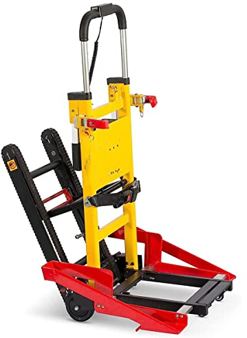 CRBUDY Elektrischer Treppensteiger-Sackkarren, elektrischer, zusammenklappbarer Treppensteigerwagen, Tragkraft 160 kg/352 lb, robuster, zusammenklappbarer Treppensteigerwagen aus Aluminiu