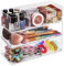 Rongxze 3 Piezas Organizador de Maquillaje, 3 Compartment Acrílico Almacenamiento Maquillaje, Organizador de Cajones Transparente Apilables para Baño, Tocador, Cosméticos, Joyas