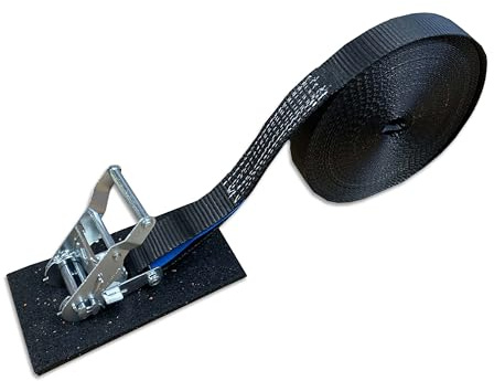 Spanngurt Druckratsche 20m, Bandbreite 35mm schwarz Poolgurt, Poolumreifung, Herbst-/Wintersicherung Made in Germany