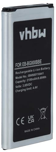 vhbw Akku Ersatz für Samsung EB-BG800BBE, EG-BG800BBE, EB-BG800CBE für Handy Smartphone Telefon (2100 mAh, 3,8 V, Li-Ion)
