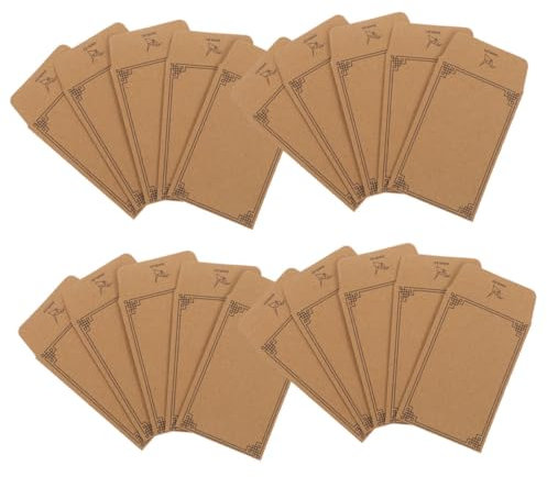DIYEAH Budgetumschläge 50er-pack – Umschläge Aus Kraftkarton Für Bargeld Schlüssel Und Dokumente Mit Selbstklebendem Kleber