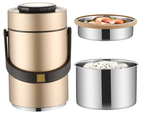 Insulated Food Container 1.5L Stainless Steel Double Wall Vacuum Food Flask with Handle Leak-Proof Hot Food Flask Easy to Clean Food Flasks for Hot Food Work