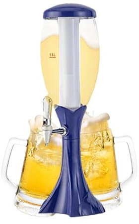 Dispensador de bebidas | Dispensador de bebidas con tubo de hielo y espiga, dispensador de cerveza de whisky brillante, accesorios de bar para el hogar