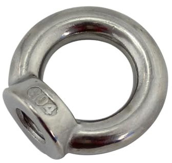 1PCS 304 Edelstahl M5 M6 M8 M10 M12 DIN582 Ringmutter Rigging Hardware Edelstahl Hebering Muttern(DIN582 SS304,M6)
