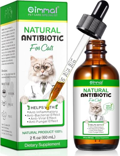 Natürliche Antibiotika für Katzen, Katzen-Antibiotika für Infektion, Unterstützt Immunsystem & Allergie Relief, Juckreiz Linderung, Katze Antibiotika für Harnwegsinfektion (UTI), 60ml