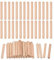 QUARKZMAN 90 Pcs Clavijas De Madera 5x40mm(0.2x1.57) Extremos Biselados Y Estriados Clavijas De Madera Dura Seca Para Carpintería Muebles Estantes