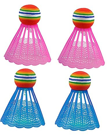Abaodam 4stücke Led Nylon Badminton Federbälle Leuchtende Bälle Für Outdoor Indoor Spiel Federbälle Für Badminton Schule Übungszubehör Mit Hoher Stabilität Und Widerstand Für Anfänger Und