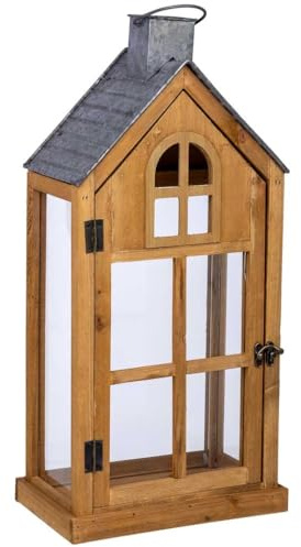 Farol de Madera 25x15x53h cm