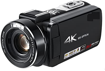 Grabadora de cámara Digital Videocámara Videocámara Camcorder 4K Digital Vlogging Cámara Ac7 10x Zoom óptico Blogger filmando Profesional con micrófono(Standard)