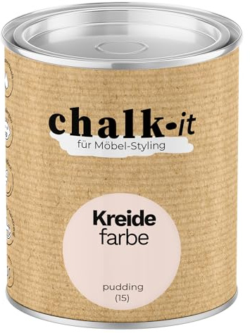 chalk-it Kreidefarbe 125ml (15) Pudding Möbel Farbe Shabby Chic Holzlack | Natur Vintage Look Möbellack Erfüllt EN71-3 Sicher Kindermöbel Spielzeuge