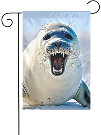 Dekorative Gartenflagge, 30 x 45 cm, doppelseitige saisonale Outdoor-Hofflagge, für Urlaub, Bauernhaus, Heimdekoration (Harfe Siegelmalerei Tapete)