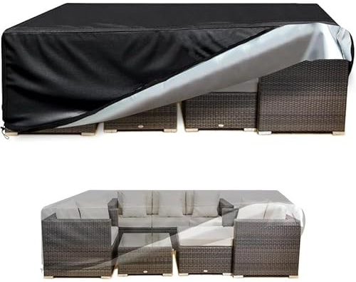 OOOXZO Abdeckung GartenmöBel Winterfest Nach Maß 200x120x100cm/LxBxH Multi Größe Abdeckplane Gartenmöbel 600D Gartentisch Schutzhülle für Gartentisch, UV-Schutz, Abdeckhaube Gartentisch