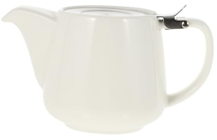MUELODSIC Teiera in Ceramica Delicata Infusore in Acciaio Inossidabile Resistente al Calore per Preparare Tè e Tisane Casa con Amici