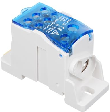 1 Pack Bloques de bornes tornillo la serie UKK con caja unión tapa derivación borne riel DIN cables divisor armario conector para cajas distribución dispositivos ahorradores espacio fácil separar apag