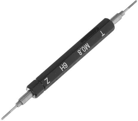 WRITWAA Calibrador de Paso de Rosca Métrica M08*02 de Acero Resistente Comprobador de Roscas para Tornillos y Pernos Herramienta Precisa para Taller y Mecanizado Automotriz