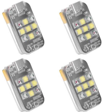Compatible avec Les Drones DJI Avata 2, Mini 3, 4 et Mavic 3, ce feu stroboscopique à 3 Modes avec Flash LED Sert de Signal d'avertissement for Les Vols de Nuit.(4PCS)