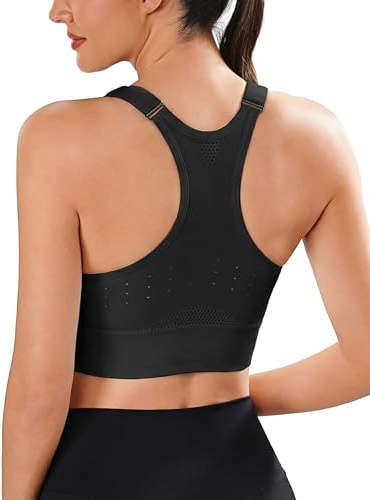 Litherday Brassière de Sport Femme sans Armature avec Coussinets Amovibles Soutien-Gorge de Sport Brassiere Maintien Fort pour Yoga, Course et Fitness