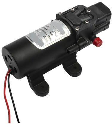Pompe À Eau À Membrane Micro-électrique DC 12 V 60 W 5 L/min, Pompe À Eau De Lavage De Voiture Haute Pression 0,8 MPa 5 L/min(B)