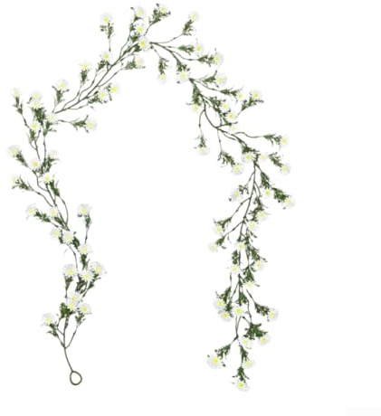 Springwillfly Fiore artificiale decorativo con crisantemo eucalipto e margherita steli per parete soffitto o caminetto