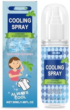 Spray Rinfrescante,Cool Care Spray Spray Idratante Ghiaccio,Rinfrescante per Tutto il Corpo,per Escursioni Campeggio Spiaggia Piscina Sport Caldo Picnic Festival Stadio Tragitto Commute Viaggio,50ml