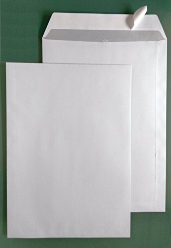 125 Versandtaschen Briefumschläge haftklebend DIN B4 weiß 250 x 353 mm 100 g/m²
