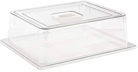 APS GN Abdeckhaube, passend für GN 1/2 Tabletts, 32,5 x 26,5 cm, H: 9,5 cm, glasklarer Kunststoff, nahezu unzerbrechlich, ohne Tablett, aus Polycarbonat