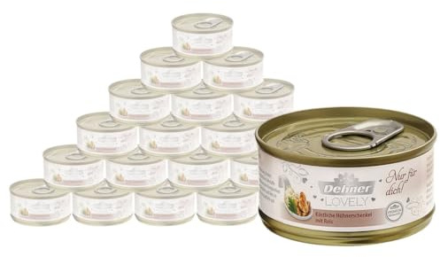 Dehner Premium Lovely kattfoder vuxen, kompletteringsfoder, kycklingkoppel och ris, 24 x 70 g (1 680 g)