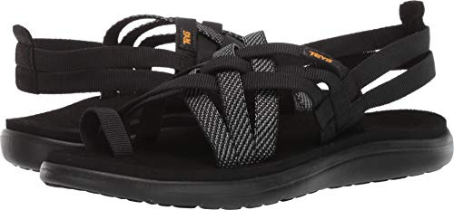 Teva Women's Voya Strappy Open Toe Sandals, Black Hera Black Hbk, 6 UK