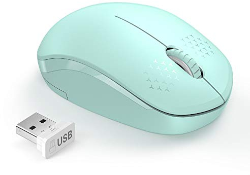 seenda Wireless Mouse for Laptop, 2.4G Noiseless Computer Mouse,Mint Green