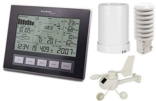 Technoline Profi Funk Wetterstation WS 2816 mit Windmesser Regenmesser PC Auswertung (mit Batterien)