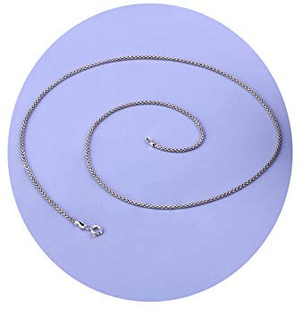 Beydodo 925 Sterling Silber Kette 1.6 MM Popcorn-Kette Herren Halskette Partnerkette Freundschaftskette 45 cm