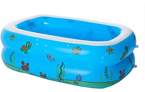 Aspirateur piscine Piscine gonflable rectangulaire Piscine Gonflable Famille, Pataugeoire, Grande Piscine Rectangulaire pour Enfants, Adultes, Jardin et Extérieur GCSQF ( Size : 262*175*51cm )