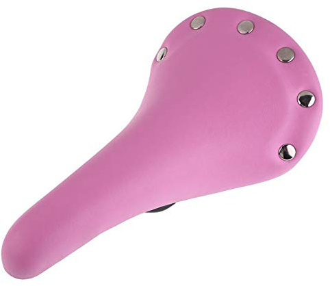 YFCTLM Fahrradsattel 8mm Rivet PU-Leder Fahrrad Radfahren Weißer Sattelsitz Ersatz Schwarz Feste Gang Fahrrad MTB Weiche Sattel (Color : Pink)