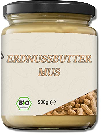 Mynatura Bio Erdnussbuttermus I Erdnussmus I Erdnüsse gepresst I Peanut I Erdnuss I Nussmus I Mus I Im Glas (2x 500g)