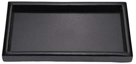 Tiiyee Vassoio Caffe, Fast Food Grande Rettangolare Da Portata Portaoggetti Antiscivolo Macchina Caffe Elegante Per Prima Colazione Serve Vasca Bagno Letto Gioielli Dolci Spuntino Candele Nero