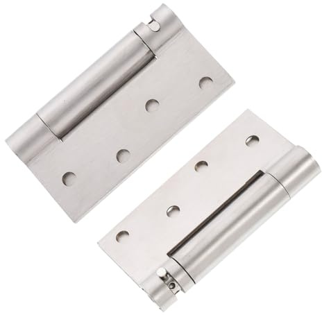 DOITOOL Door Hinge 2PCS 3.86x2.05x0.63 Inch Self-Closing Cabinet Spring Door Hinges Adjustable Stainless Steel Smooth Silent Closing for Kitchen Bathroom Doors