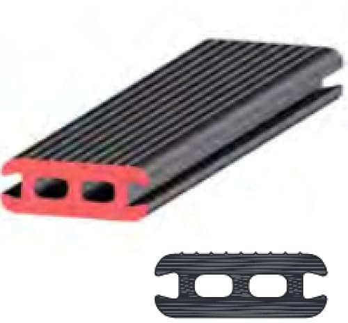 1 METRO GUARNIZIONE DI FINITURA PROFILATO TELAIO IN EPDM CANNOCCHIALE D3290071 DOMAL ART. D4210029