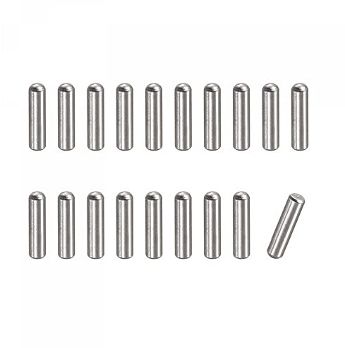 sourcing map 100Stk Spannstift 304 Edelstahl Rund Flach Holz Stützregale Befestigung 1.5x5mm