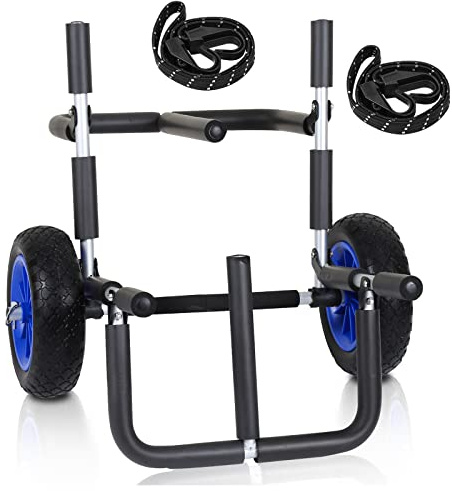 Izrielar Carro de Transporte para Tabla de Sup-Board Stand Up Paddle Board, Plegable Transporte Kayak, Carrito Sup de Transporte, Carro Kayak con 2 Correas, hasta 80 kg