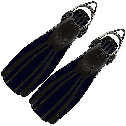 YIORYO Tauch-Schnorchelflossen, Flossen for Männer und Frauen, verstellbar, offene Ferse, Trek-Design for Reisen, Schnorcheln, Schwimmen (Size : 45-47)