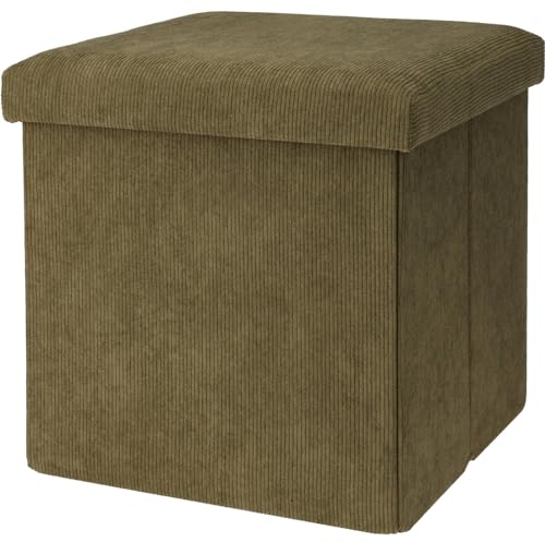 Home & Styling Sitzhocker, faltbar, Cord, 38 x 38 x 38 cm