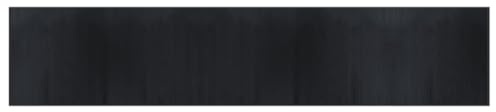vidaXL Teppich, Bambusteppich Rechteckig, Bambusmatte rutschfest für Wohnzimmer, Läufer Küchenteppich Flurteppich, Modern, Schwarz 100x1000cm Bambus