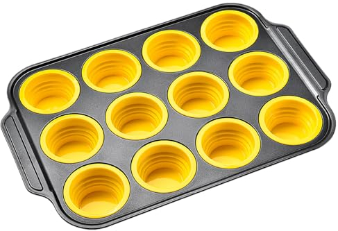 Molde de silicona circular, molde multifuncional para hornear, molde de silicona portátil de 12 cavidades, fácil de liberar, moldes de silicona para huevos de chocolate Oreo, galletas, caramelos, mini