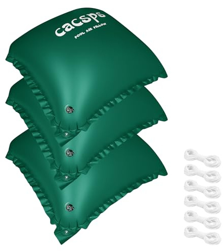 CACSPS 3 paquetes de cojines de piscina de invierno, 122 x 122 cm, ultragruesos, cojines de aire, para piscina, invierno, hinchables, para invierno, para piscina, incluye 2 ruedas de cuerda, color